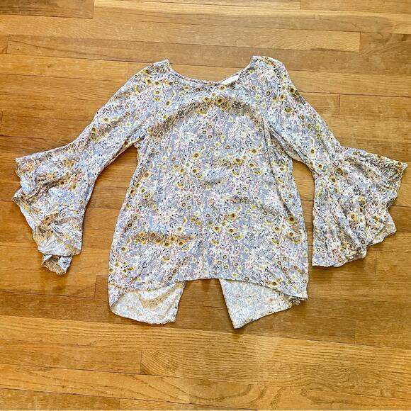 LC Lauren Conrad floral flower high low blouse shirt top size small S b24 - Picture 1 of 5